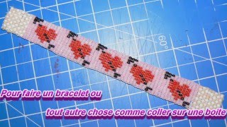 Bracelet  Tissage en perles de rocailles [upl. by Sladen]