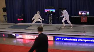 2018 Div I Nationals Mens Epee Gold Ewart vs Kraft [upl. by Assiluy]