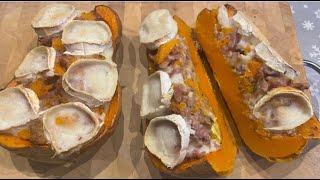 Butternut farcie aux lardons et au chèvre  Bon Appétit [upl. by Atinuhs]