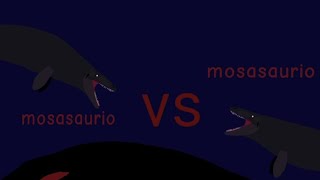 terror mosasaurio vs mosasaurio [upl. by Airetnahs]