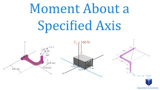 Moment About a Specified Axis  Mechanics Statics  Learn to Solve Any Question [upl. by Leimaj]