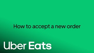 How To Accept a New Order on Uber Eats Orders  Uber Eats [upl. by Annahaj474]