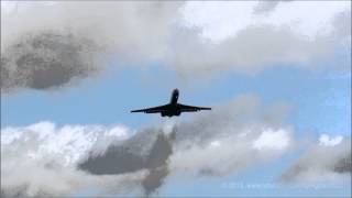 RAF 101 Sqn Vickers VC10 Farewell Flypast  RAF Leuchars 20th September 2013 [upl. by Nylad]