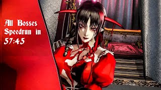 WR Bloodstained ROTN  Bloodless All Bosses NMG Normal Speedrun in 5745 [upl. by Bernette839]