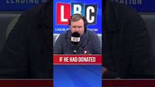 Why arent the Tories returning top donors money after racist remarks  James OBrien on LBC [upl. by Ynnatirb]