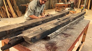 Lets Be Creative With Old Shipbuilding Wood  Recycle Used Wood Into A Table Quite Easily [upl. by Locin]