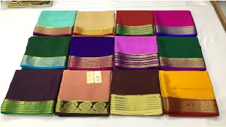 purecrepe mysore silk saree whatsapp 9527470809 [upl. by Notsirt884]