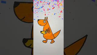 How to draw cute kangaroo 🦘 Step by step Drawing for kids [upl. by Lajet]