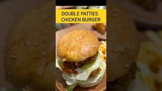 Double Patties Chicken Burger Surprise From Kunafa Story foodreview chennaifoodie chickenburger [upl. by Ennagem]