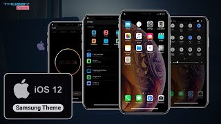 IOS 12 Black  New Samsung Theme [upl. by Natehc]