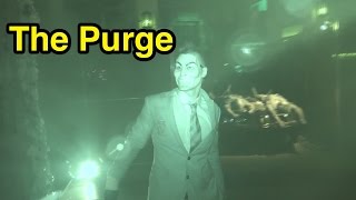 The Purge Gauntlet of Fear Zone S2 with Night Vision  HHN 2016 Universal Studio [upl. by Nottirb714]