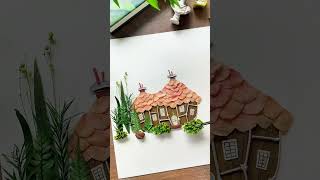 ✨Painting with plants✨ Garden Fairy Tale House [upl. by Otrepur]