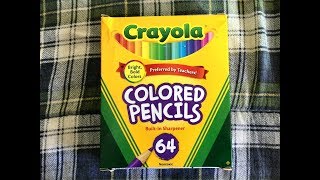 Crayola Colored Pencils  64 count  Swatches [upl. by Longmire668]