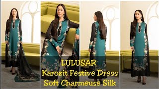 LULUSAR Karozit Festive Dress Charmeuse Silk 923008805563 lulusar charmeusesilk lulusarkarozit [upl. by Tarazi]