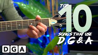 Play 10 guitar songs with 3 EASY chords  D G and A major [upl. by Asyen633]