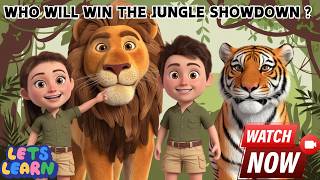 Lion vs Tiger  Wild Animal Showdown 🦁🐯 Fun Learning Video for Preschool amp Toddlers [upl. by Ingraham626]