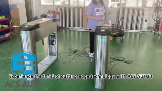 Scanning QR code Version Tripod Gate Recognition traffic automobile Security Gate [upl. by Nosbig]