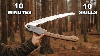 10 Bushcraft Saw Skills in 10 Minutes [upl. by Gurias388]