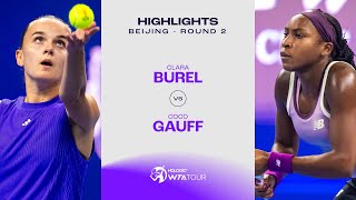 Clara Burel vs Coco Gauff  2024 Beijing Round 2  WTA Match Highlights [upl. by Ilene134]