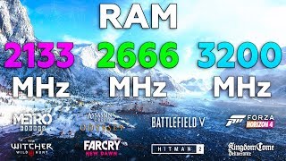 2133MHz vs 2666MHz vs 3200MHz RAM Test in 8 Games [upl. by Lemrac]