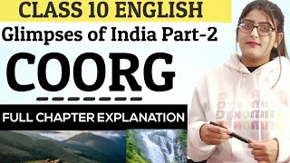 Coorg class 10Coorg class 10 englishCoorg class 10 in hindiClass 10 English [upl. by Loretta]