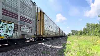 BNSF 7789 East at Murphy Road in Wilmington Il [upl. by Valentino]