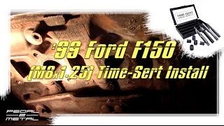 Ford 46 54 Triton Exhaust Manifold Broken Stud Time Sert Job  DIY amp Save Money [upl. by Dalton]