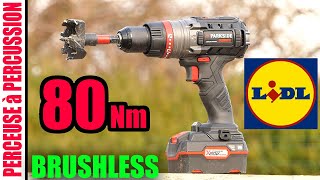 LIDL Perceuse visseuse à percussion PARKSIDE PERFORNANCE 80 Nm brushless PSBSAP 20Li A1 Combi Drill [upl. by Elehcim742]