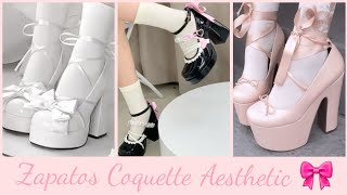 Zapatos de Moda Coquette Aesthetic ✨️ 🎀💕 para mujer Zapatos Bonitos y Femeninos Moda Zapatos 2024 [upl. by Elizabet286]