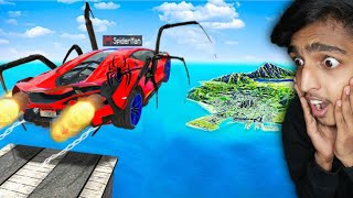 GTA 5  Jumping SUPERHERO CARS Across ENTIRE MAP  MALAYALAM [upl. by Anire]