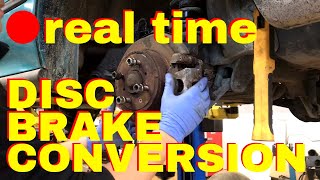 One Take 🔴 Honda Civic Rear Disc Brake Swap in Real Time [upl. by Inneg]