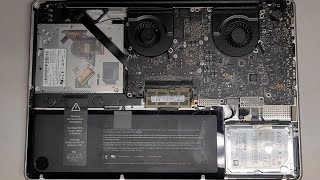 2011 17quot inch MacBook Pro A1297 Disassembly RAM SSD Hard Drive Upgrade Battery Replacement Repair [upl. by Akinak]