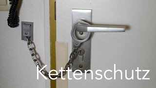 Kettenschutz an der Haustür montieren Anleitung [upl. by Merce]