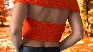 Knitted orange Top  Beautiful knit Top [upl. by Domeniga55]