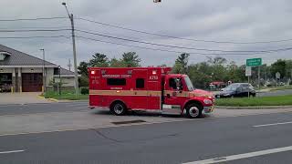 Montgomery County Fire amp Rescue Service Ambulance 718 Responding 1042024 [upl. by Nudnarb613]