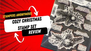 Stampers Anonymous Cozy Christmas Stamp Set Review [upl. by Alphard604]