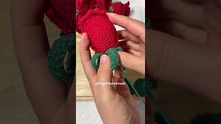 How to assemble a crochet rose flower🌹 crochetflower crochet [upl. by Assira641]