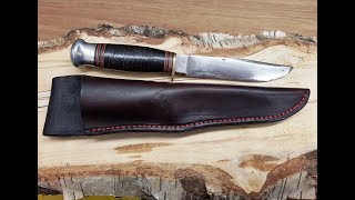 How To Make A Leather Knife Sheath by Harry Rogers [upl. by Cathee]