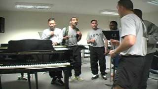 TOTO AFRICA ACAPELLA REHEARSAL USAREUR CHORUS MENS GROUP mov [upl. by Nosnej]