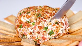 Easy Cheese Ball Recipe With Cream Cheese Bacon amp Green Onion Low Carb GlutenFree [upl. by Sherl539]