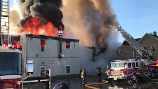 Massive Netcong fire leads to building collapse [upl. by Sirahs]