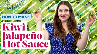 How to Make Kiwi Jalapeño Hot Sauce  LactoFermented Hot Sauce Recipe with Tropical Fruit [upl. by Ahsyas]