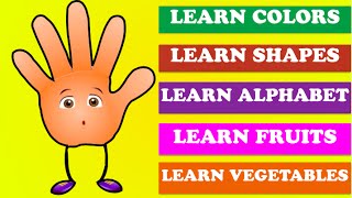 Finger Learning Collection  Learn Colors  Learn Shapes  Learn Alphabets [upl. by Nahamas]