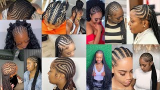 Most Fabulous🔥Cornrows Braid Hairstyles For African Women Latest Ghana Weaving Hairstyles Best💯 [upl. by Flight]