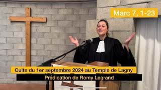 Culte 1er septembre 2024 avec Pr Romy Legrand [upl. by Meuse359]