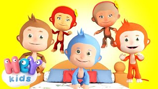 Cinq petits singes sautent sur le lit  Comptines amp chansons pour enfantsbébés  French Kids Songs [upl. by Annabelle]