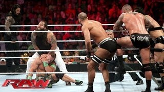 John Cena competes in a 4on3 Handicap Match Raw June 23 2014 [upl. by Patti]