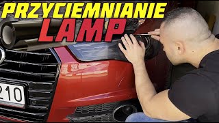 Oklejanie  przyciemnianie lamp folią How to wrap AUDI A6 reflectors [upl. by Bore581]