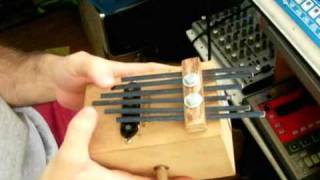 Single coil pickup cigar box kalimba [upl. by Aidyl992]