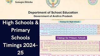 💐 Academic Calendar 202425 High Schools amp Primary Schools Timings 💐 [upl. by Nivre]